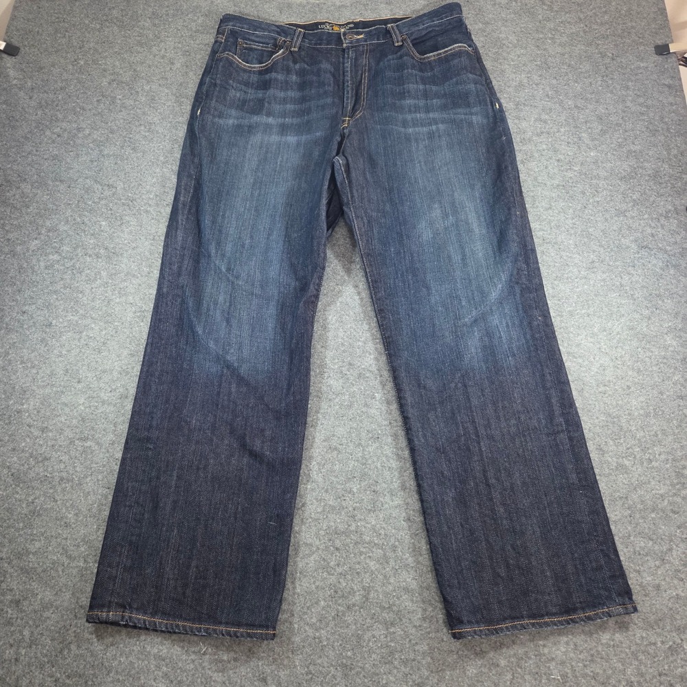 Lucky Brand 181 Relaxed Straight Jeans Mens 36x30 Italian Denim Dark Wash